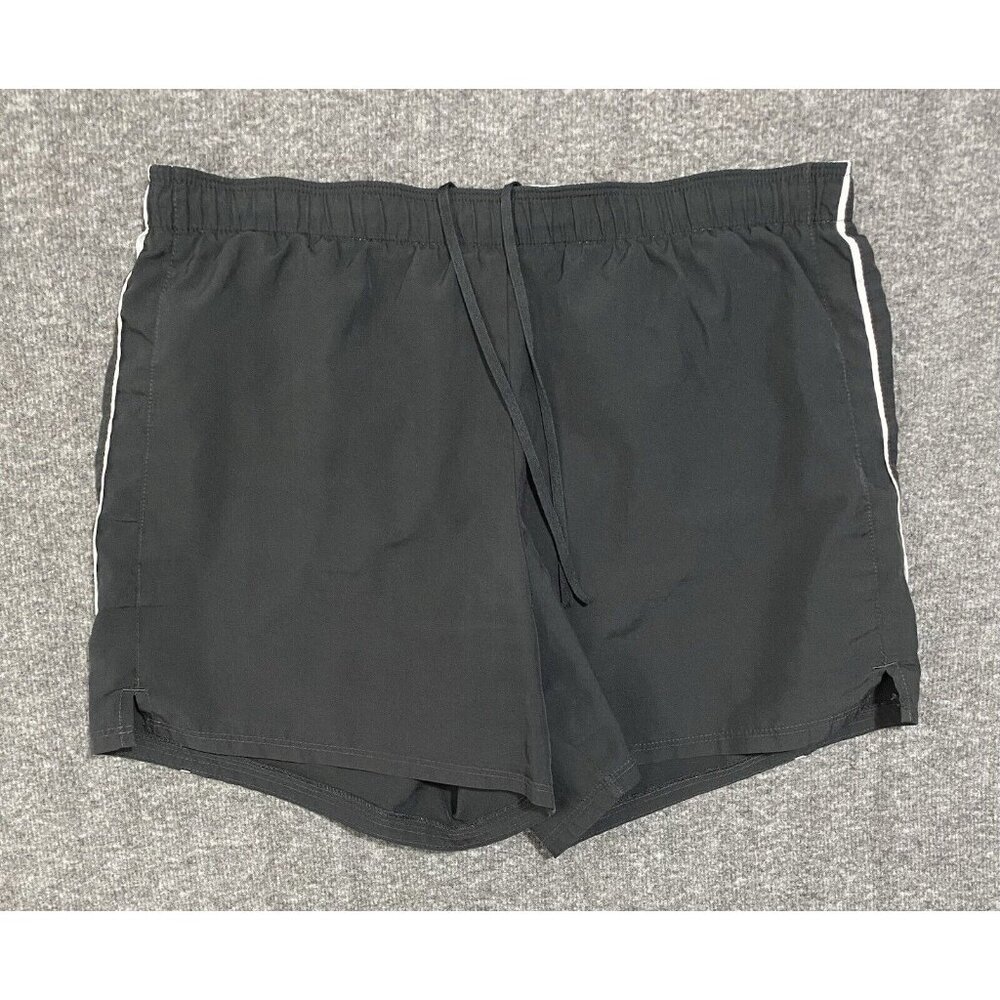 Athletech Basketball Shorts Elastic Waist Drawstring Mesh Black Size S(4/6)